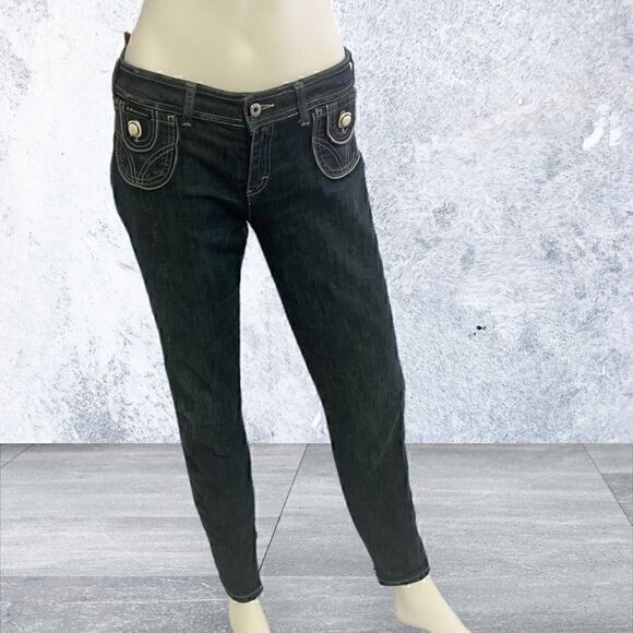 D&G Low Rise Vintage Skinny Zip Ankle Jeans Authentic - Picture 1 of 12